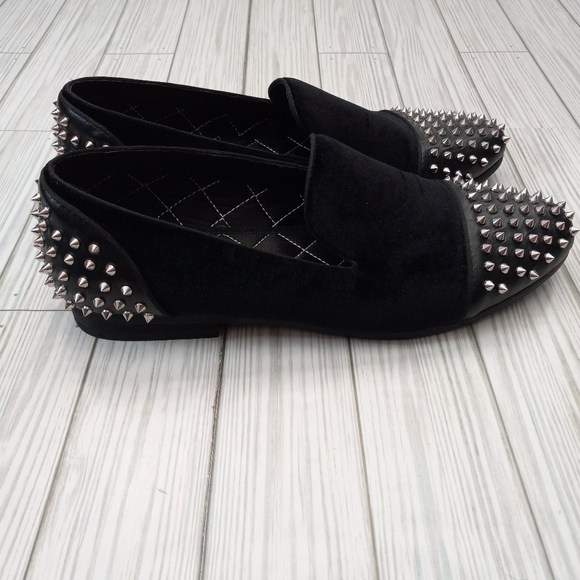 Steve Madden Velvet Spiked Studded Gothic Loafers main image 4